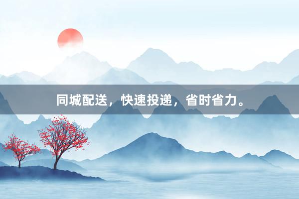 同城配送，快速投递，省时省力。